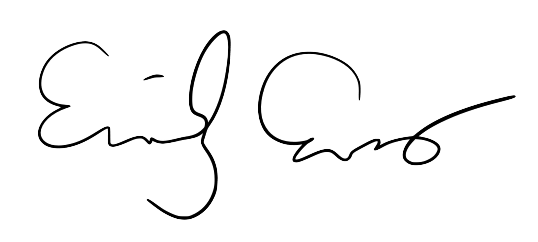 About Us emily signature transparent